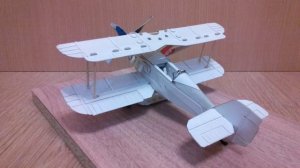 Бумажное моделирование. Самолёт из картона (Биплан). Часть 2.