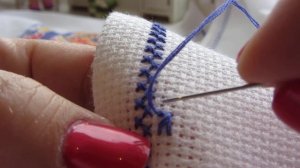 Бархатный шов в вышивке крестом. Свадебный рушник. 2 часть