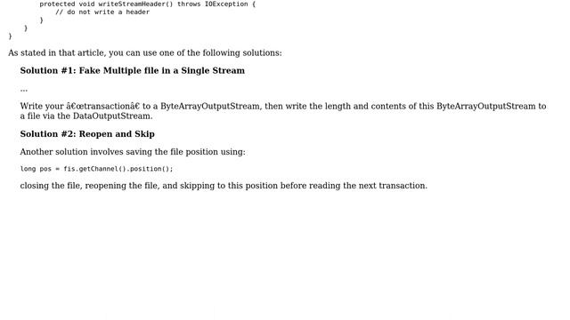 How can I append to an existing java.io.ObjectStream? (4 Solutions!!) смотреть онлайн