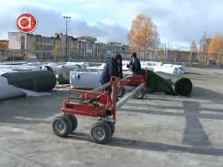 Новое футбольное поле в Апатитах