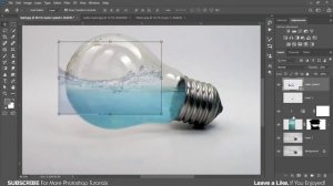 "Create a Watery Wonderland! | Water Splash in Bulb Photo Manipulation Photoshop Tutorial