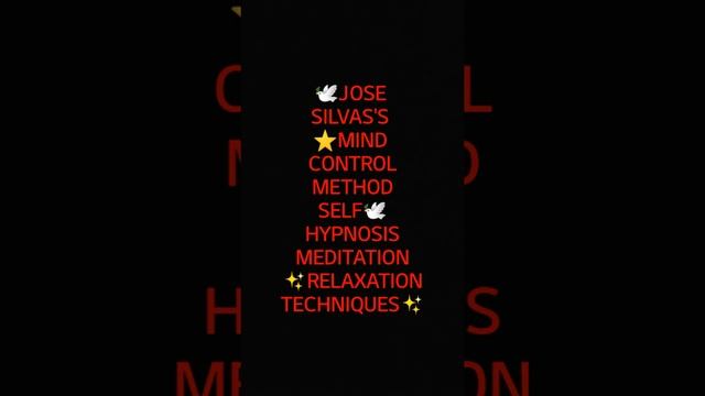 Jose silvas Mind Control the ALPHA REINFORCEMENT EXERCISE self hypnosis relaxation meditation смотреть онлайн