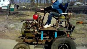 Самодельный трактор с мотором УД -2.mp4
