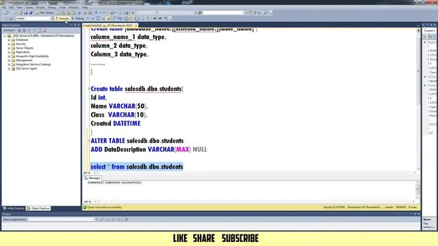 VARCHAR(MAX) Data Type in SQL | SQL Data Type | SQL Tutorial Part 4 - in Hindi