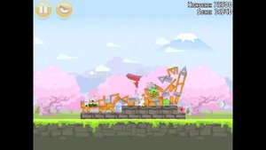 Angry Birds Seasons Cherry Blossom 1-4 Walkthrough 2012 3 Star