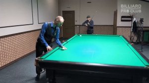 Спор на деньги в бильярде с Айдосом. Игра одной рукой