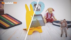 73. Подставка для телефона Зайка выпиливаем лобзиком