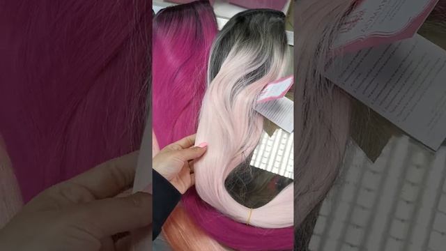Супер длинные парики 90см из японского канекалона с эффектом омбре в цветные оттенки смотреть онлайн