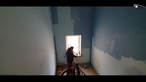 Покраска стен в подъезде!