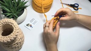 Ваза из трикотажной пряжи. Мастер класс