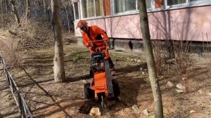 Фрезеровка пня