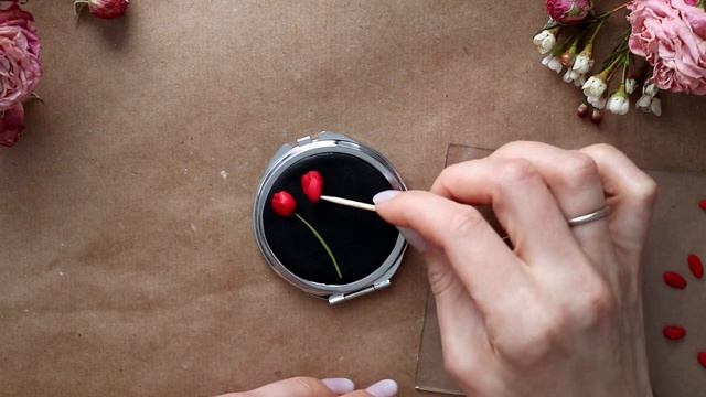 Мастер-класс: Декор зеркала "Тюльпаны" из полимерной глины FIMO/polymer clay tutorial