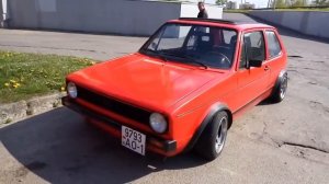 Заниженный VW GOLF MK1, фольксваген Гольф МК1.