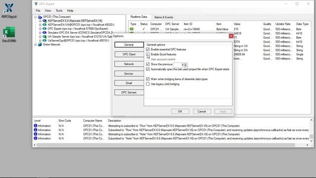 OPC Expert - Transfer Real Time OPC Data to Excel смотреть онлайн