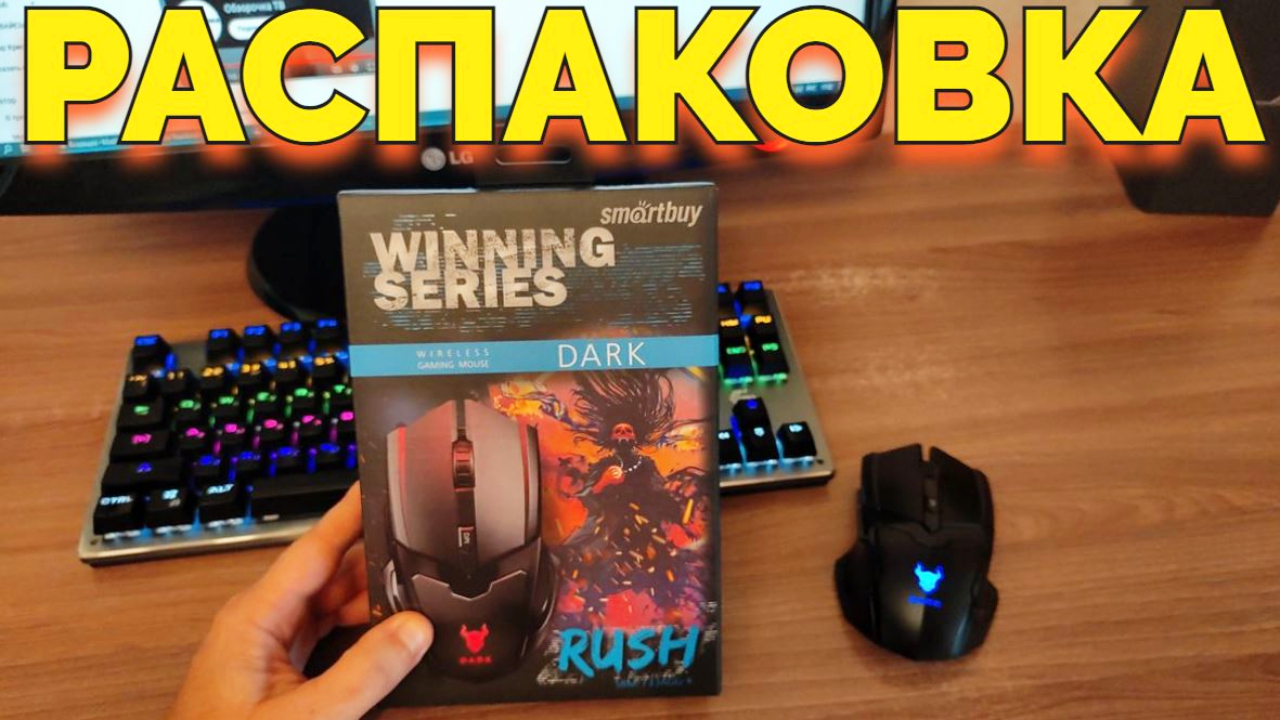 Мышь с подстветкой игровая Smartbuy RUSH DARK 733AGG-K Распаковка и Отзывы