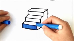 Drawing stairs for children / Рисование лестницы для детей