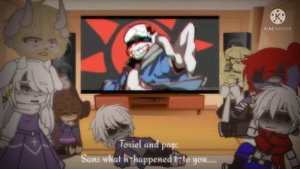 Undertale reacting to horrortale Sans *Gore Warning*