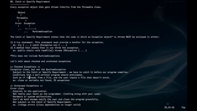 Java Exception Handling 02. The Catch or Specify Requirement смотреть онлайн