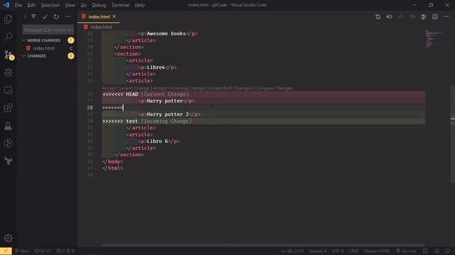 Como resolver conflictos de fusión - Merge Conflicts ?