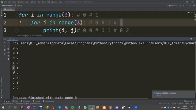 Вложенные циклы. Часть 1 | Python