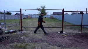 Делаем ворота в одиночку. самый простой способ сделать ворота.