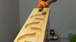 Marble Run Race ☆ HABA Slope & Retro Makita Truck, Garbage Truck Long Version #14