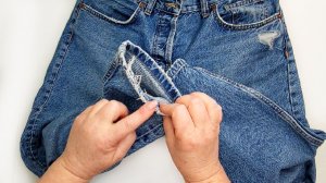 Как починить сильно заношенные джинсы