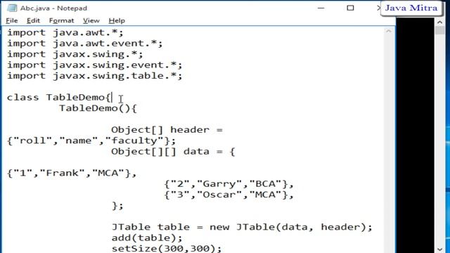 How to create table in Java | JTable #1 @AmitRanjan смотреть онлайн