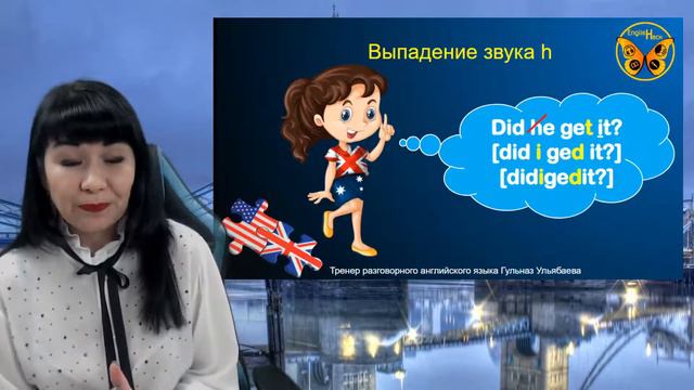 Выпадение звука h в потоке речи.