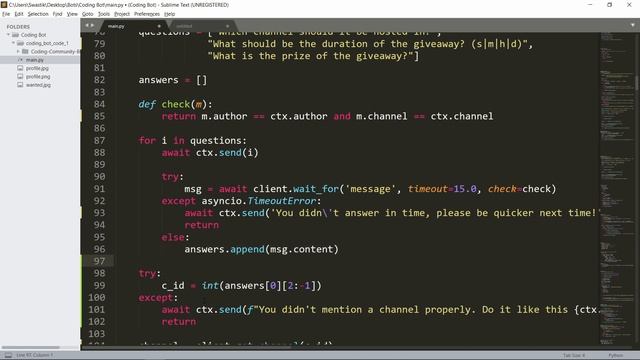 How to make a Giveaway bot with Discord.py | Giveaway Command [ Part 2 ] смотреть онлайн