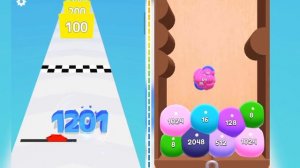Jelly 2048 vs number master run and merge - number run 3d Game videos Gameplay Walkthrough Mobile