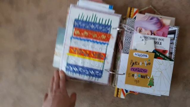 Скрапбукинг. Декабрьский дневник. Заполнение. смотреть онлайн