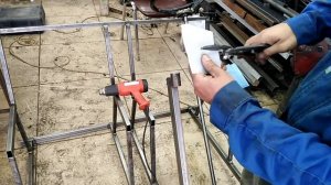 Велокатамаран#1 рама, привод, немного рулевого.