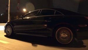 Moscow night drive (Mercedes CLS 63 AMG-S). Московская ночь и Мерседес 63AMG