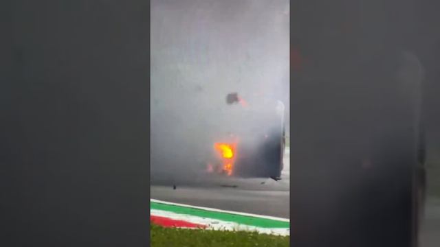 Alex albon rear break on fire in Q1 Imola2022 #f1 #imola