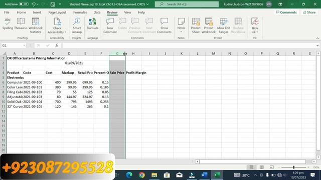 Exp19_Excel_Ch01_HOEAssessment_OKOS|Exp19 Excel Ch01 HOEAssessment OKOS@PeasronMYITLABSolution