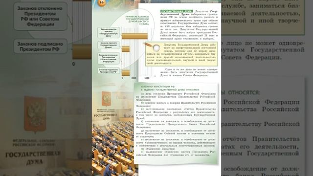 Обществознание 9к §12 Федеральное собрание РФ
