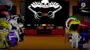 Undertale reacts to ultra Sans || Gacha club