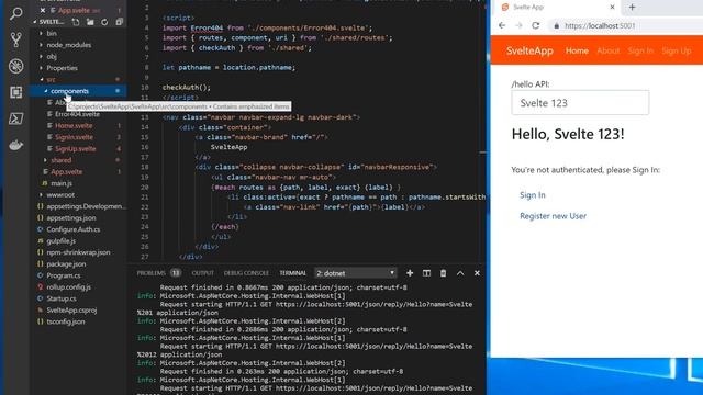 Creating a new Svelte v3 Rollup App from a .NET Core Project Template смотреть онлайн