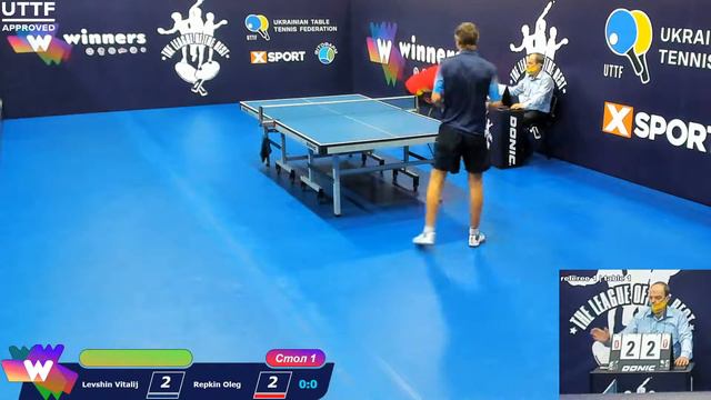 Levshin Vitalij-Repkin Oleg League of Best Table Tennis 1 18:00 19.12.2020 смотреть онлайн