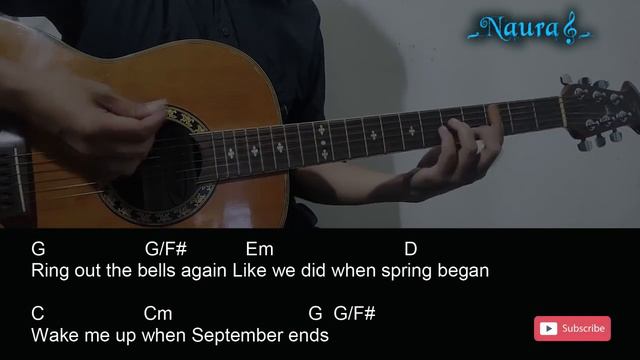 Green Day - Wake Me Up When September Ends Guitar Chords Lyrics смотреть онлайн