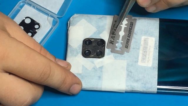 Redmi Note 9 Pro camera glass replacement. Замена стекла камеры смартфона Redmi Note 9 Pro. смотреть онлайн