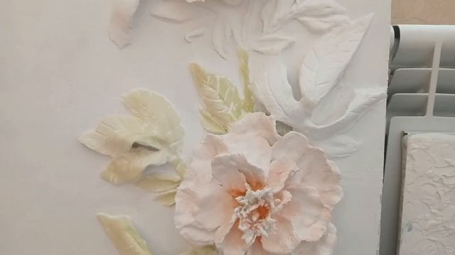 Очень объемные пионы своими руками. Поэтапное создание панно. смотреть онлайн