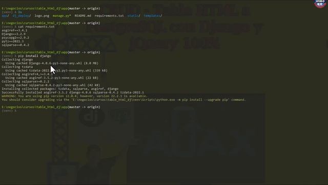4 -Instalar Django ? CRUD - Tabla HTML a PostgreSQL con Django (Python ?) y jQuery ? смотреть онлайн