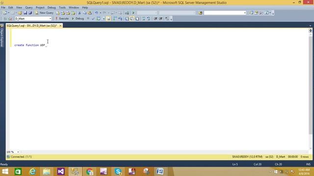 Sql Server Functions Intro