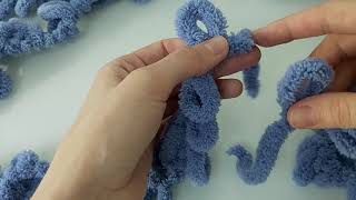 Как соединить кончики Alize Puffy. Присоединение нового мотка. смотреть онлайн