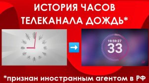 История часов телеканала Дождь* (*признан иностранным агентом в РФ)