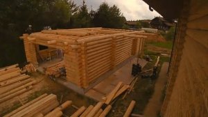 Строительство дома из сруба за 5 минут. Таймлапс