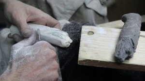 Резная рукоять ножа.Резьба по кости,рогу..