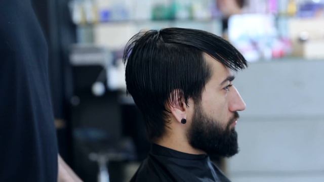 men's short layers haircut and short fringe